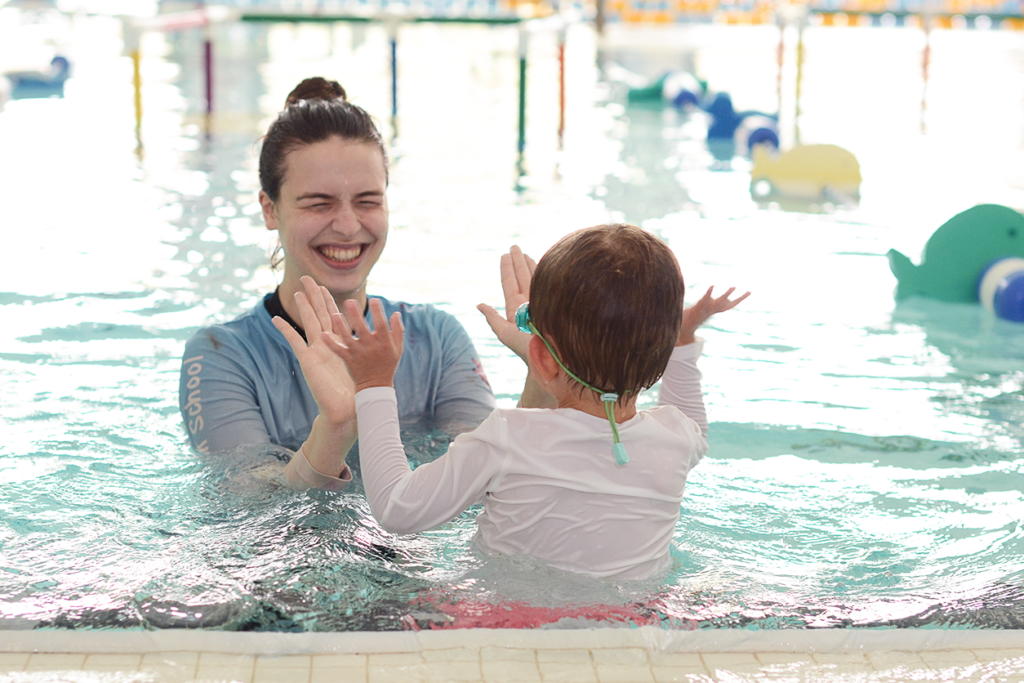 Fundamental water skills swim lesson at little otter includes learning for life and swim independently