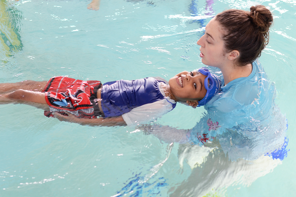 Fundamental water skills swim lesson at little otter includes learning for life and swim independently